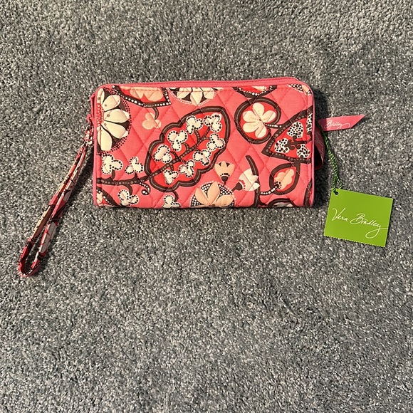 NWT, Never Used Vera Bradley Front Zip Blush Pink Wristlet - Picture 3 of 9